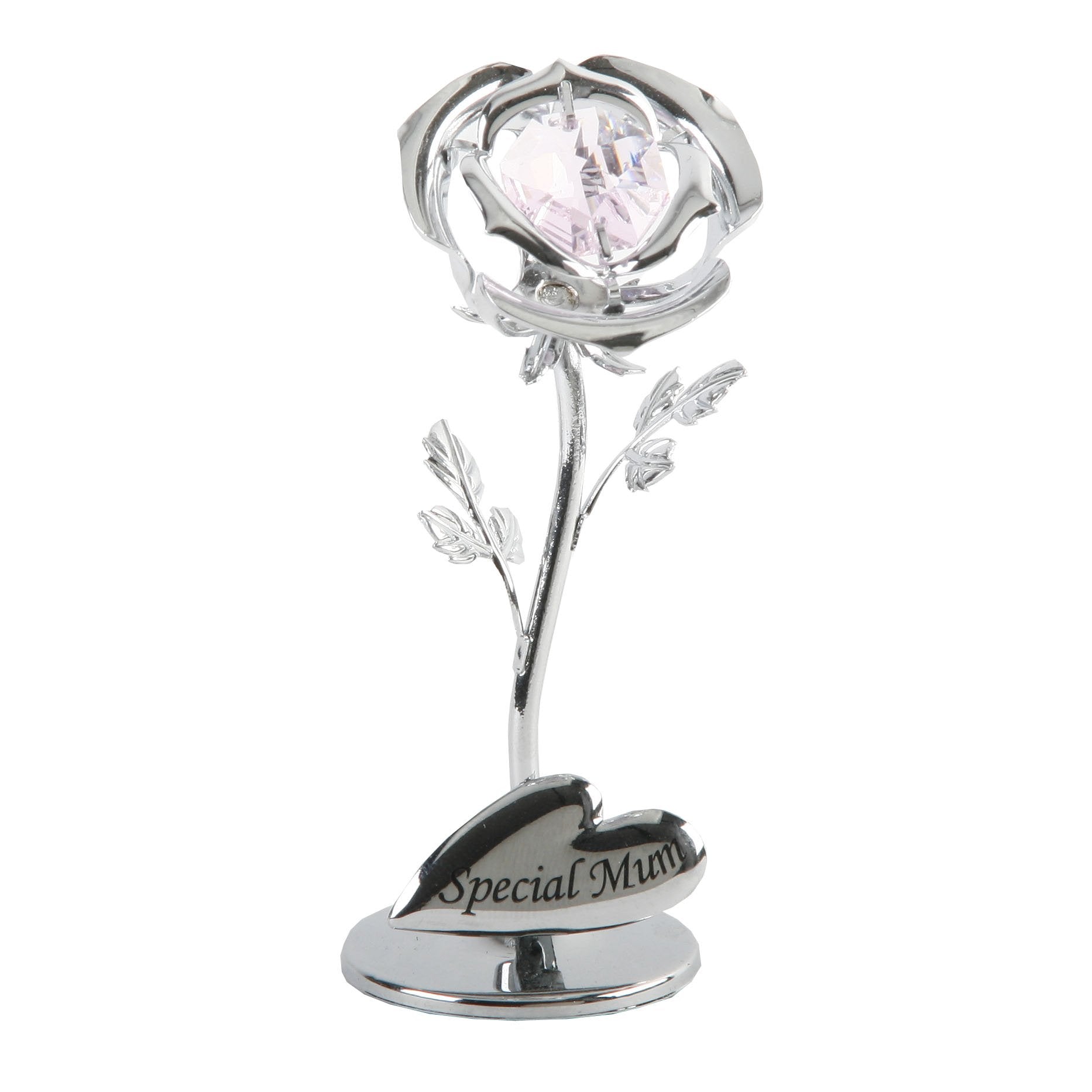 Crystocraft Special Mum Flower with swarovski crystal elements Celebration Rose SP351
