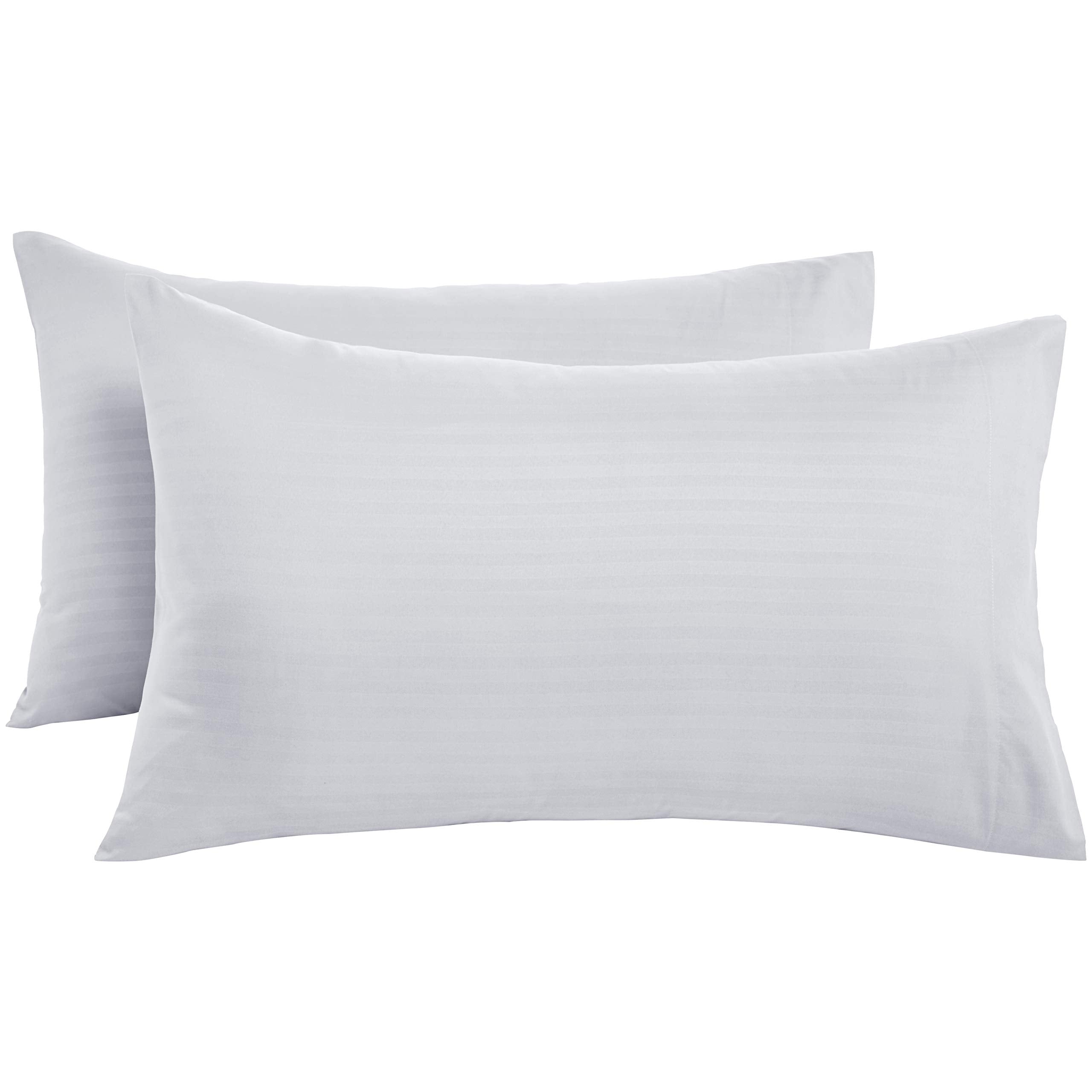 Amazon Basics Deluxe Microfiber pillow case(s) – 50 x 80 cm x 2, Bright White