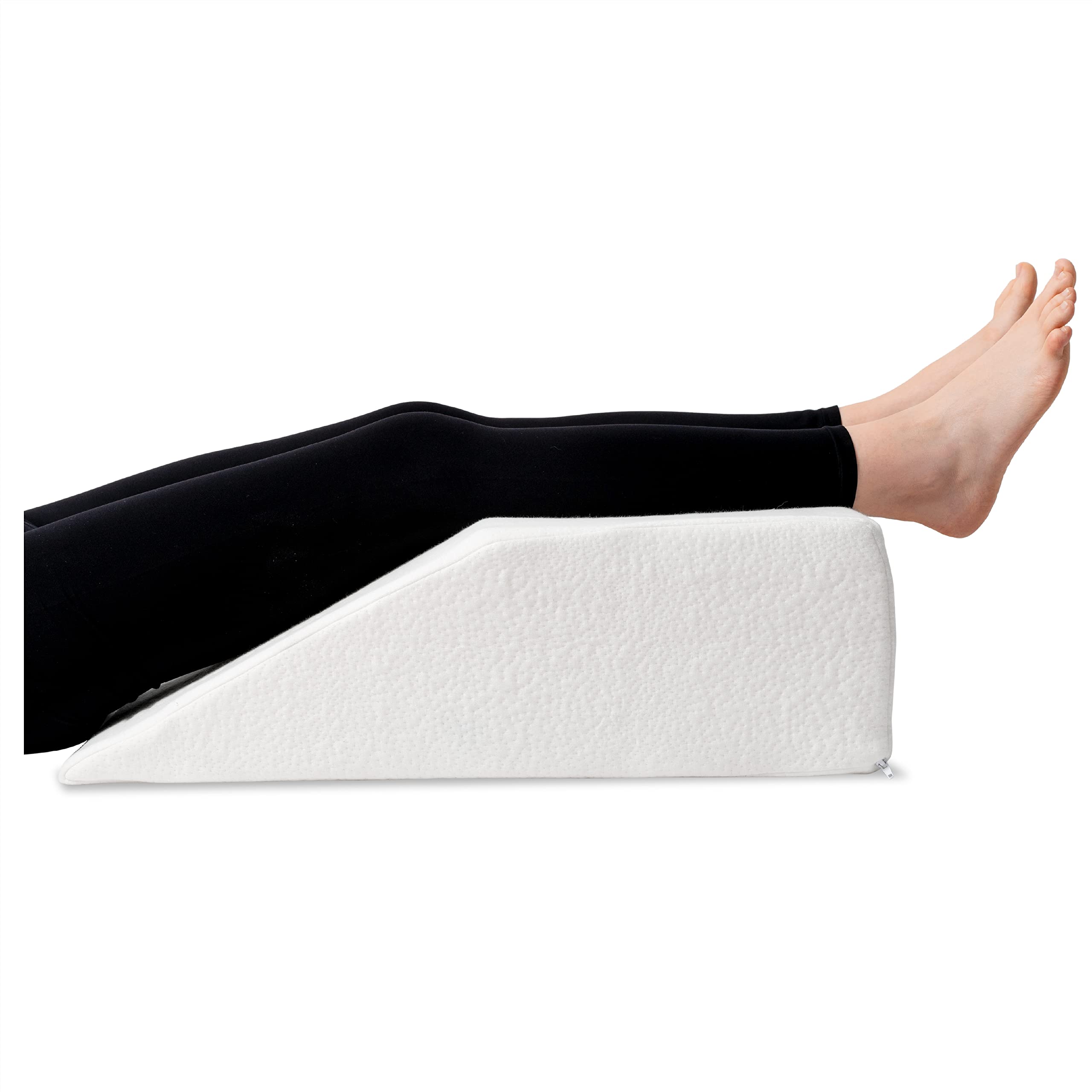 Dreamzie Leg Elevation Pillow - Orthopaedic Leg Support Memory Foam Pillow - For Back Pain, Knee Pain, Pain Post- Surgery, Heavy Legs, Circulation Issues - Breathable, Washable and Hypoallergenic