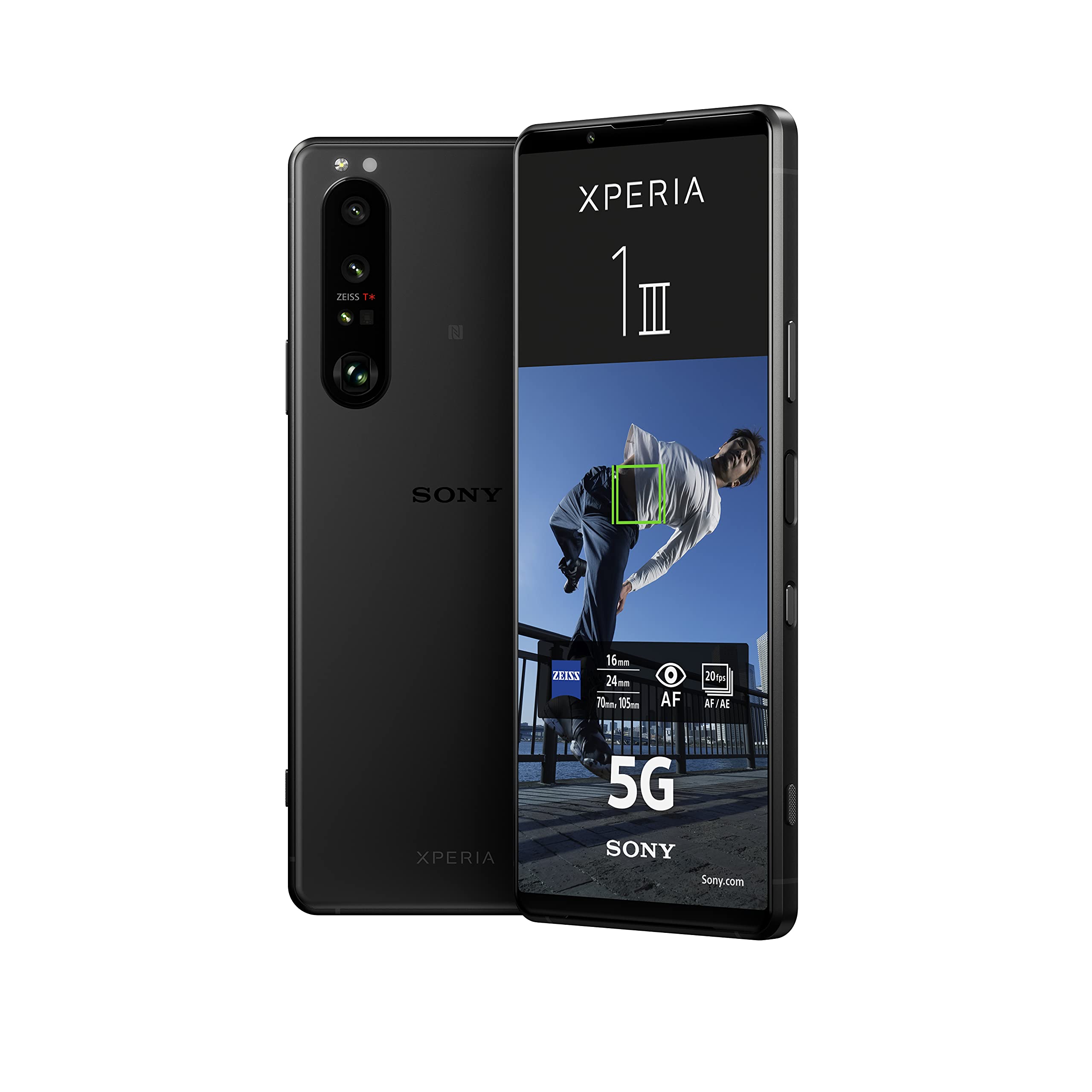 Sony Xperia 1 III - 6.5 Inch 21:9 CinemaWide 4K HDR OLED Display - 120Hz Refresh Rate - Four Lens Options - Android 11 - SIM Free - 12GB RAM - 256GB Storage - Dual SIM hybrid - Black