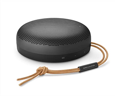 Bang & Olufsen Beosound A1 (2nd Generation) - Wireless Portable Waterproof Bluetooth Speaker with Three Microphones, Alexa, and USB-C Charging Cable (Up to 18 Hours Playtime) - Black Anthracite