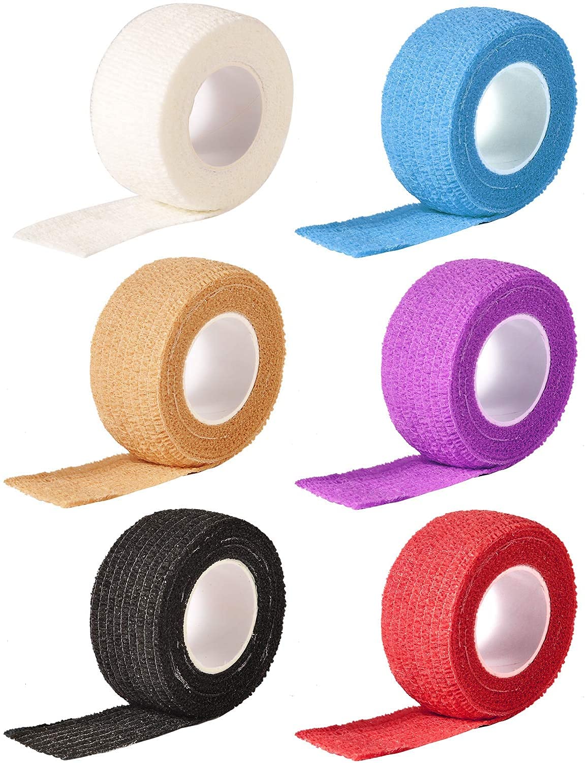 6 Colors Nail Finger Protection Wrap Non-Woven Self Adhesive Bandage Wrap Strong Elastic Cohesive Tape