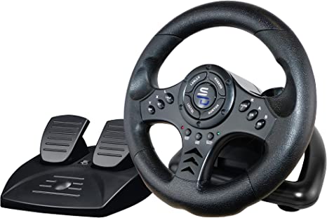 Superdrive - SV450 Racing steering wheel with pedal and paddle shifters for Xbox Serie X/S, Switch, PS4, Xbox One, PC (programmable for all games) (Xbox Series X)