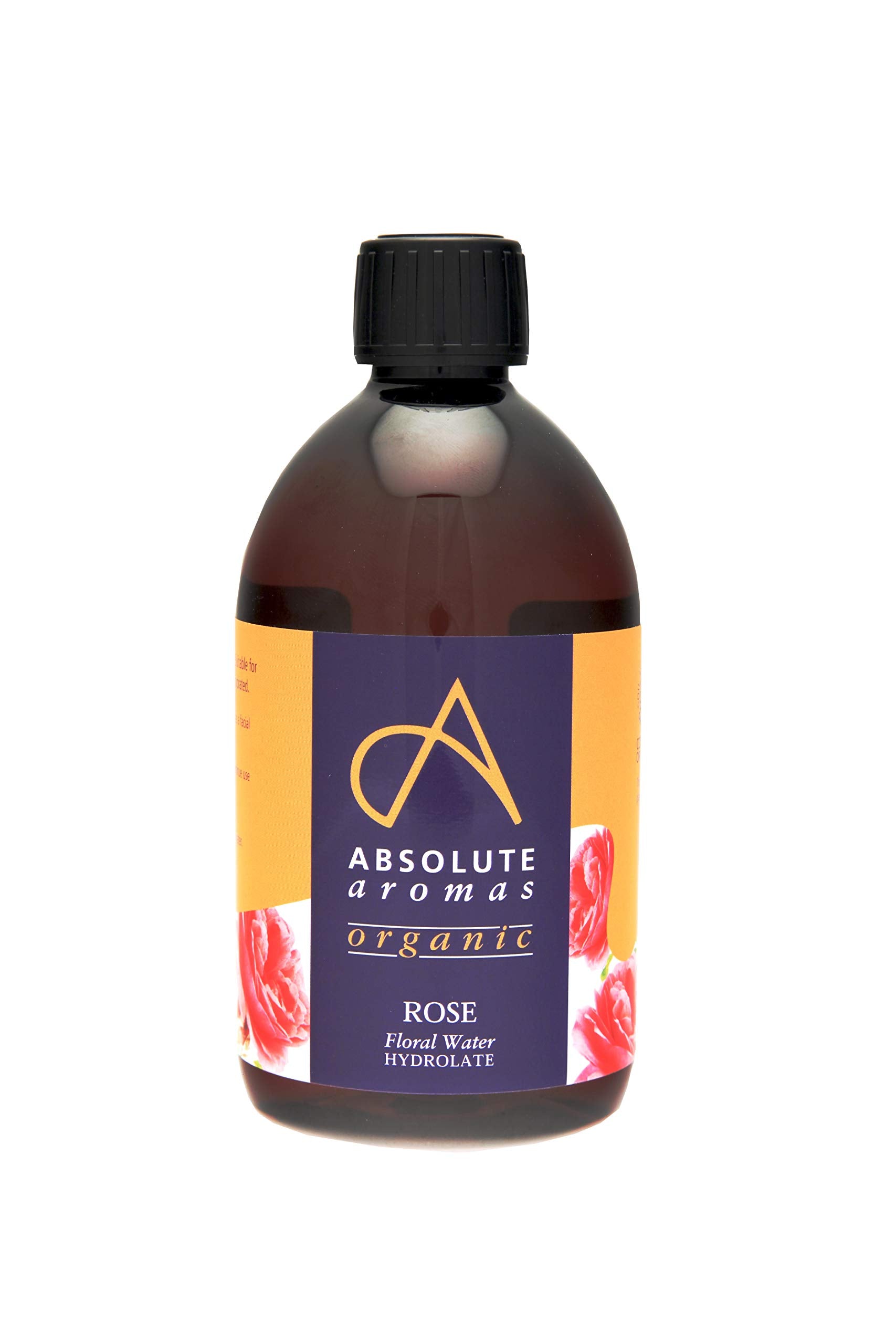 Absolute Aromas Certified Organic Bulgarian Rose Water 500ml - 100% Pure, Natural, Nourishing and Hydrating Facial Toner - A Sweet and Versatile Floral Water Suitable for All Skin Types
