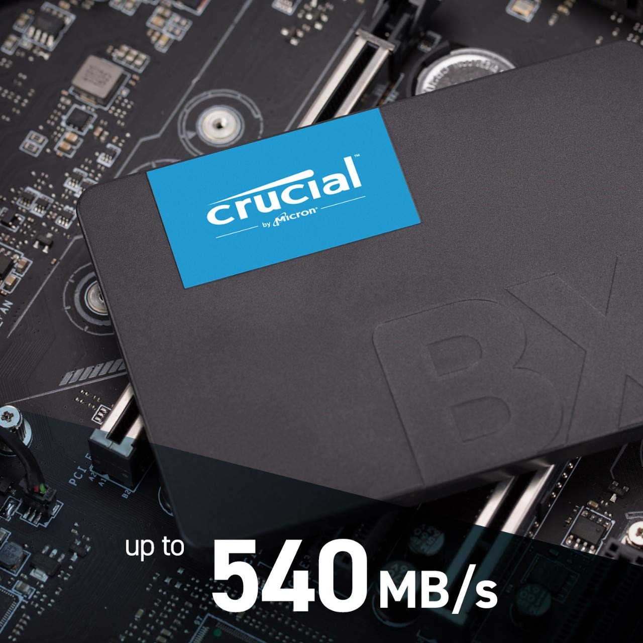 Crucial BX500 480 GB CT480BX500SSD1-Up to 540 MB/s (Internal SSD, 3D NAND, SATA, 2.5 Inch), Black