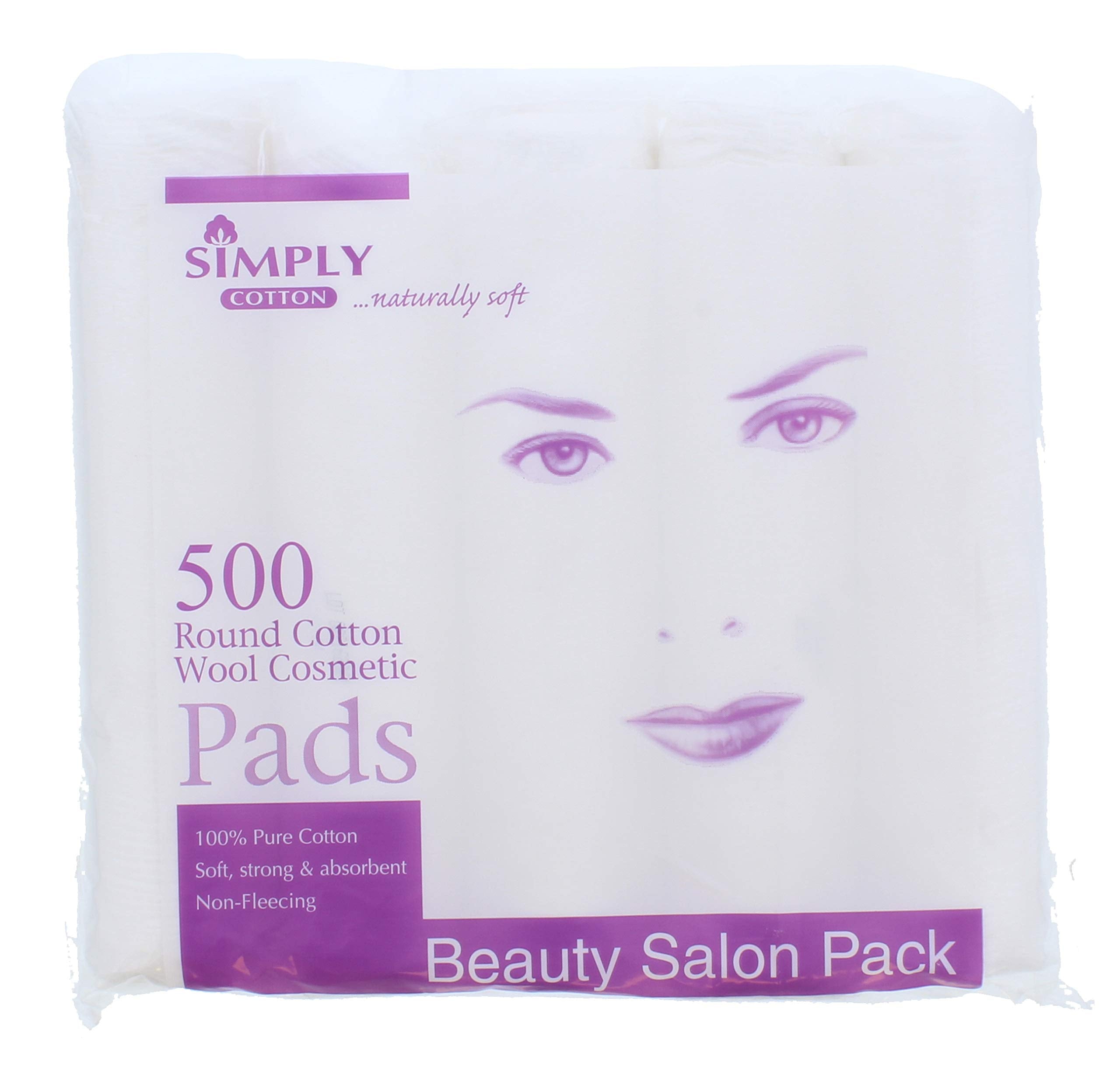 Simply Round Cotton Cosmetic Pads, 500 Count
