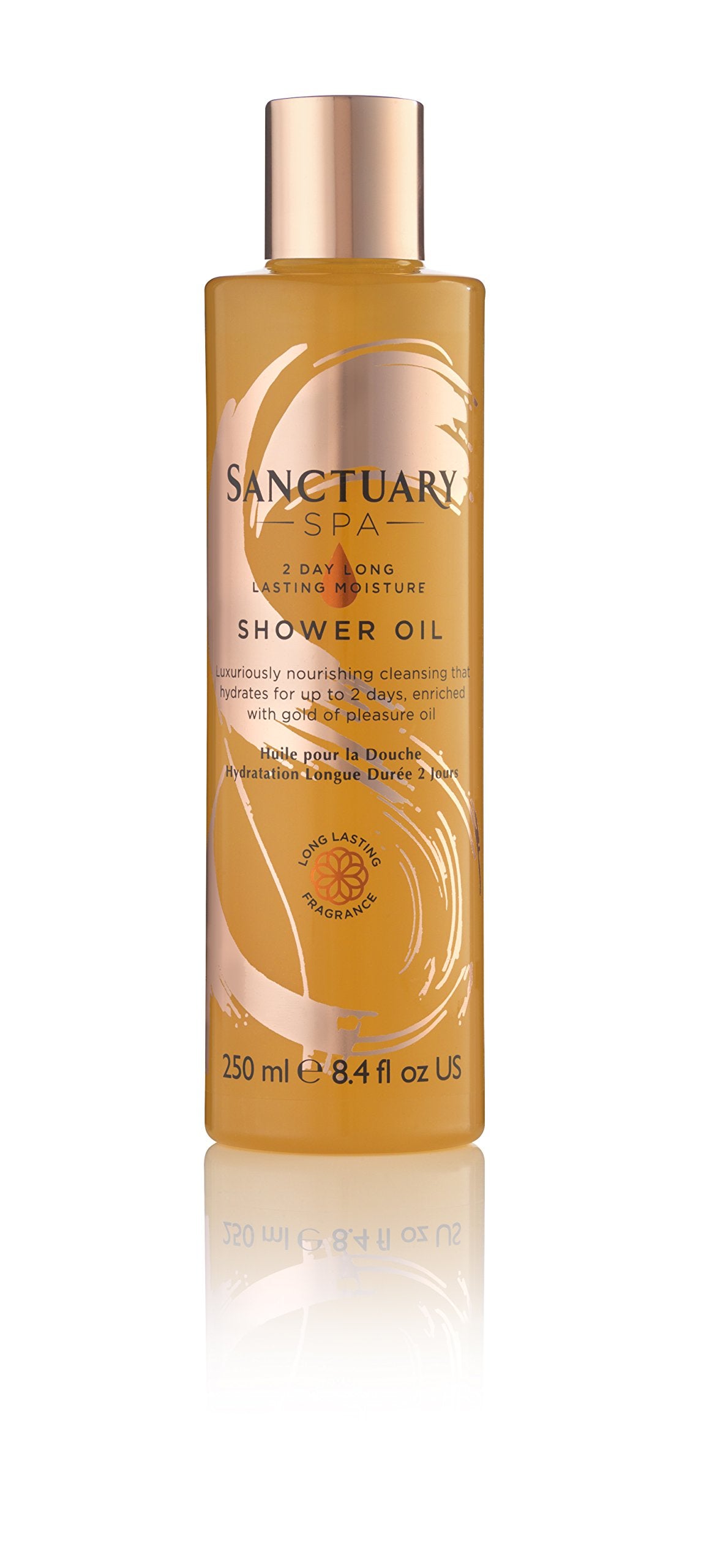 Sanctuary Spa Shower Oil with Natural Oils, Vegan and Cruelty Free, 250 ml