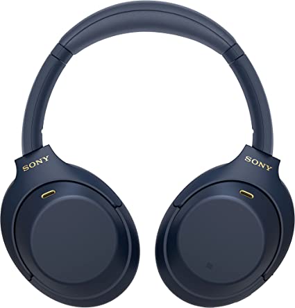 Sony WH-1000XM4 Noise Cancelling Wireless Headphones - 30 hours battery life - Over Ear style - Optimised for Alexa and Google Assistant - with built-in mic for phone calls - Midnight Blue