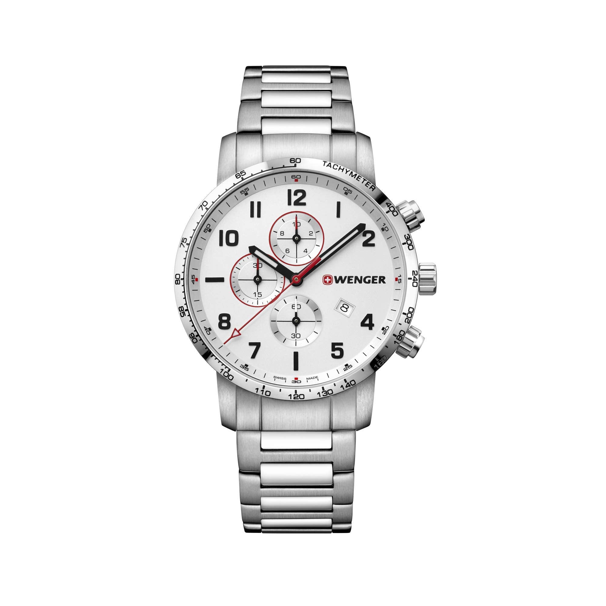 Wenger Men's Attitude Chronograph - Swiss Made Analogue Quartz Stainless Steel Watch 01.1543.110