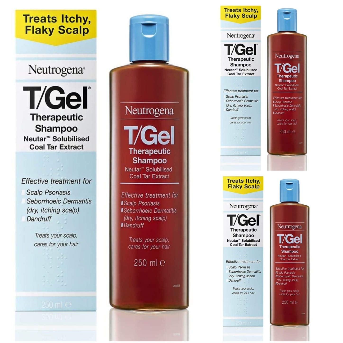 Neutrogena T/GEL Therapeutic Shampoo 3 Bottles x 250ml