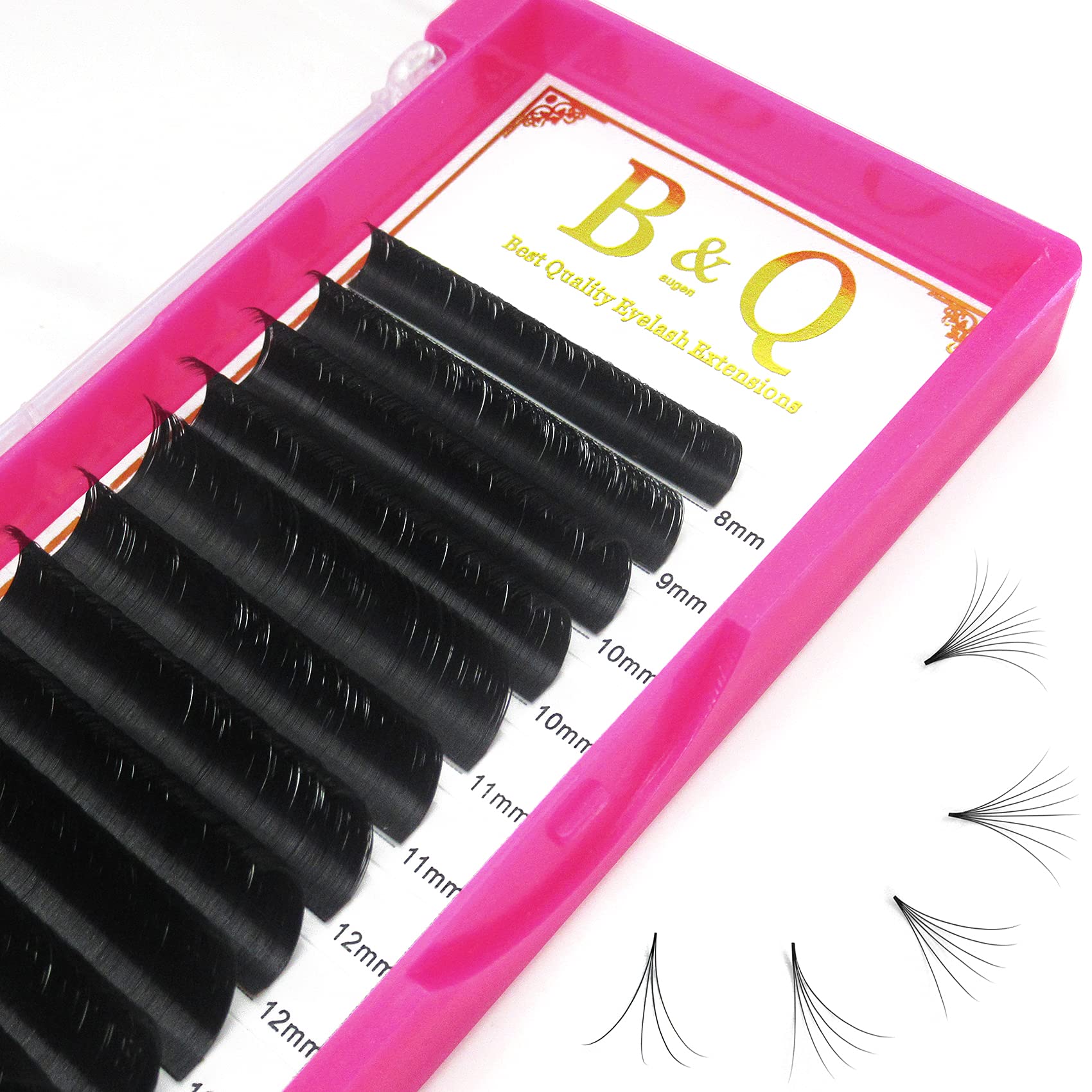 Easy Fan Lashes 0.03 0.05 0.07 0.10 Easy Fan Russian Lashes Eyelash Extensions C CC D DD curl Self Fanning Lashes 8-20mm Flowering Blooming Volune Lash Extension （D-0.07-8-15MIX)