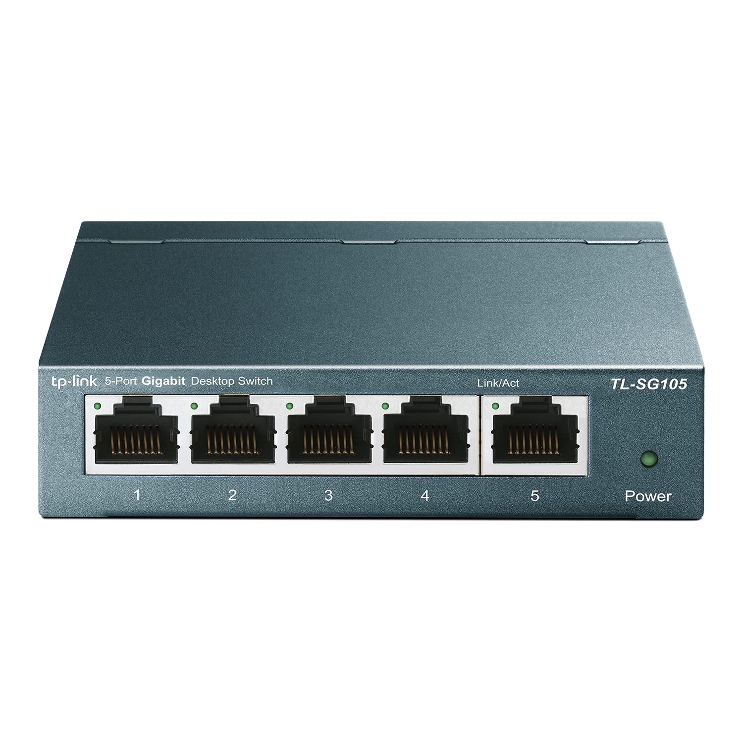 TP-Link TL-SG105 5-Port Gigabit Ethernet Switch, Desktop/Wall-Mount, Steel Case