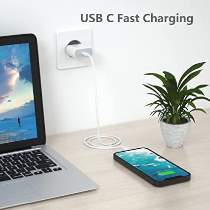 Anigaduo 20W Fast USB C Travel Charger Plug Adaptor for iPhone 13/13 Mini/13 Pro/13 Pro Max 12 11 SE XR XS Max X 8 7 6 6S Plus, Galaxy, Power Adapter USBC UK Charging for Spain Italy France Germany
