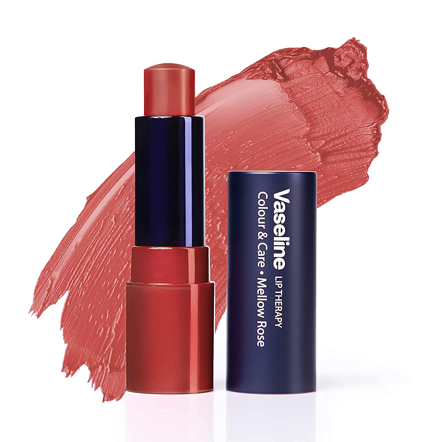 Vaseline Lip Therapy Colour & Care 4.2g | Tinted Lip Balm | Lip Moisturiser (Mellow Rose)