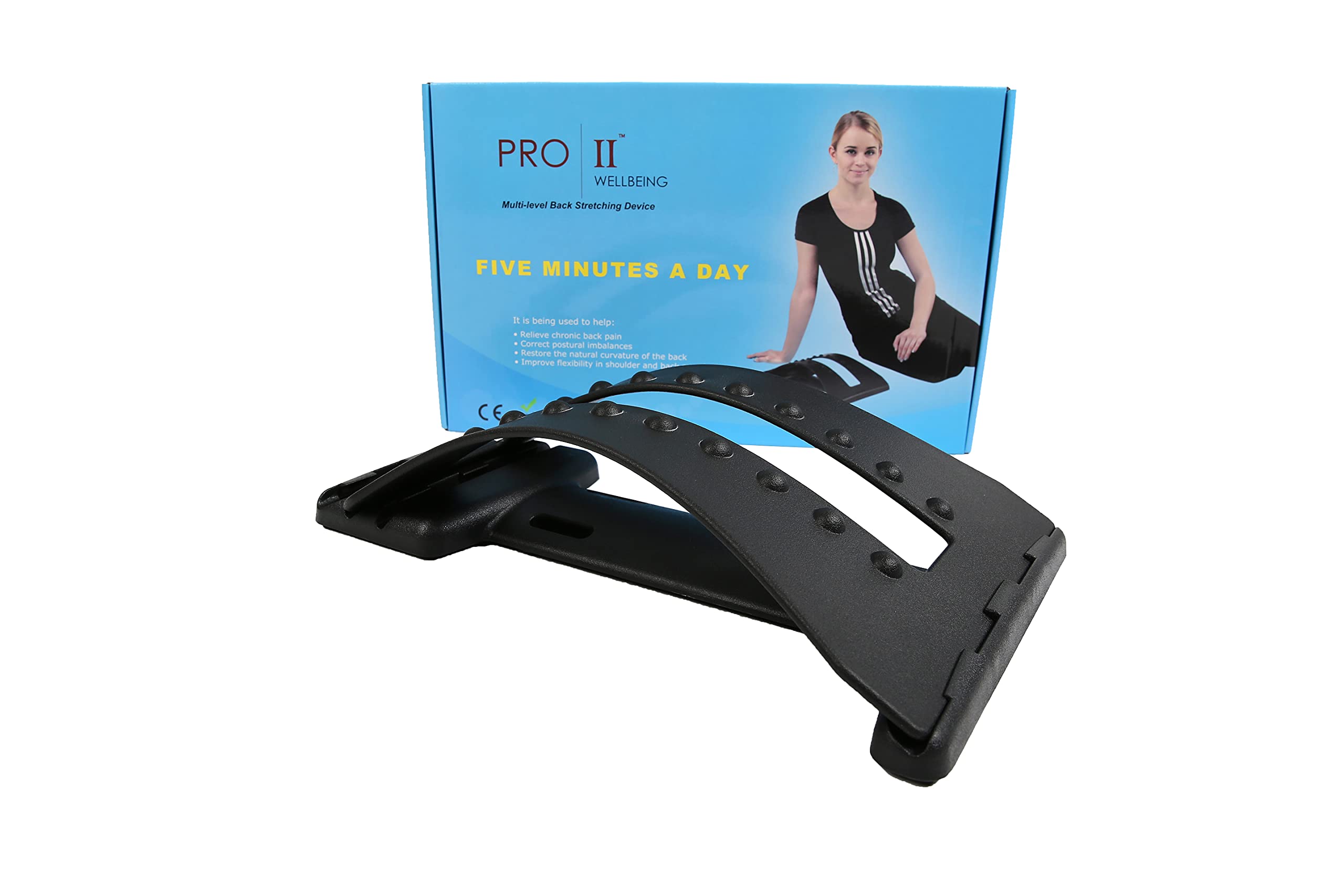 Pro11 Wellbeing 3rd Generation Design Posture Plus Corrector and Back Pain Relief Stretcher with Scannable QR Code Instructions