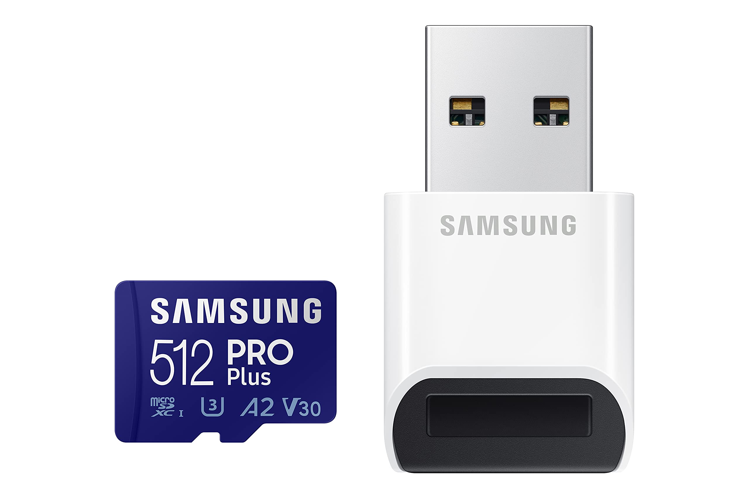 Samsung PRO Plus 512GB microSDXC UHS-I U3 160MB/s Full HD & 4K UHD Memory Card inc. USB-Card Reader (MB-MD512KB/WW)