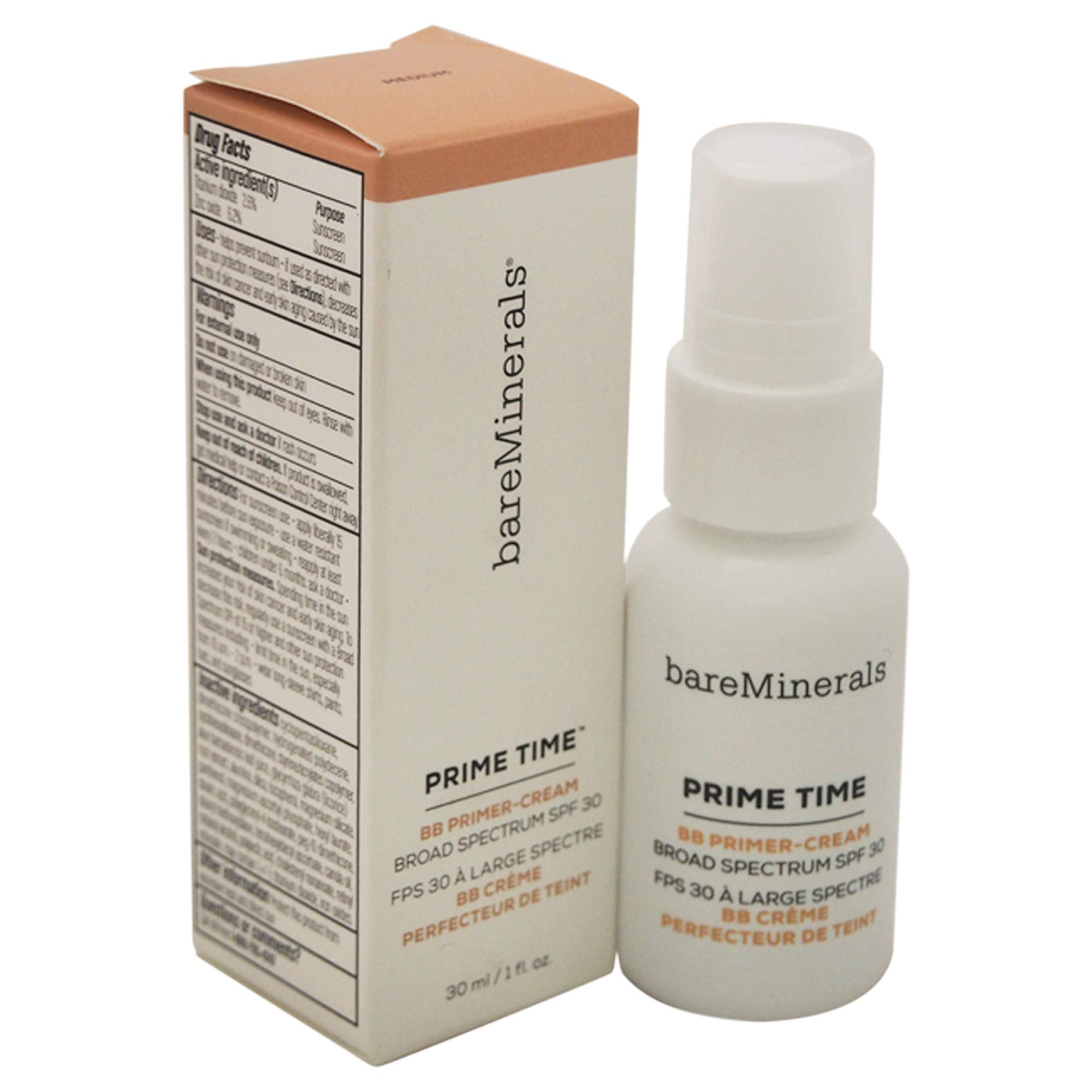 bareMinerals Prime Time Bb Primer-Cream Spf 29.6 ml (Pack of 1),80475 - Medium For Women 1 Oz Primer