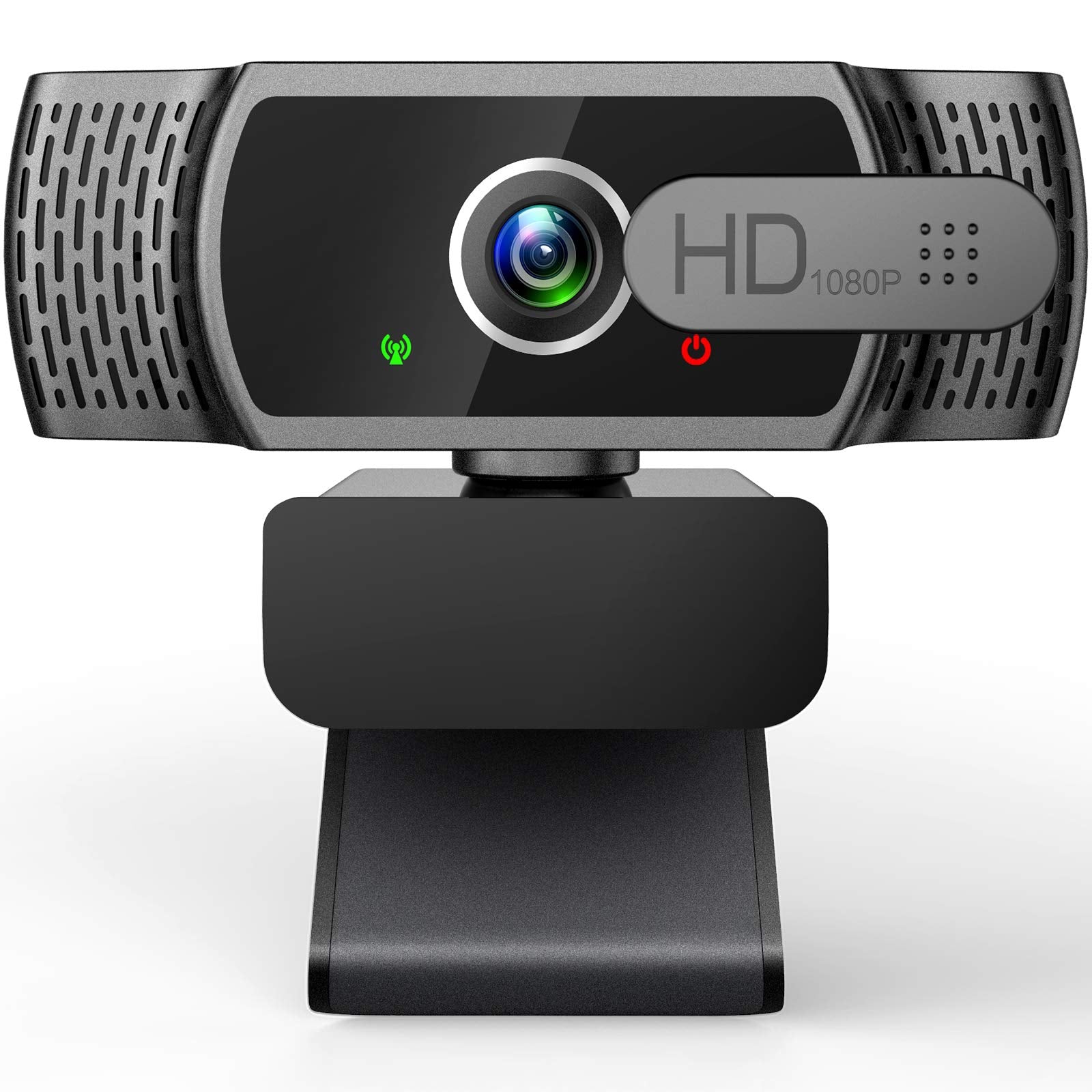 Webcam for PC with Microphone - 1080P FHD Webcam with Privacy Cover, Plug and Play USB Web Camera for Desktop & Laptop Conference, Meeting, Zoom, Skype, Facetime, Windows, Linux, and macOS