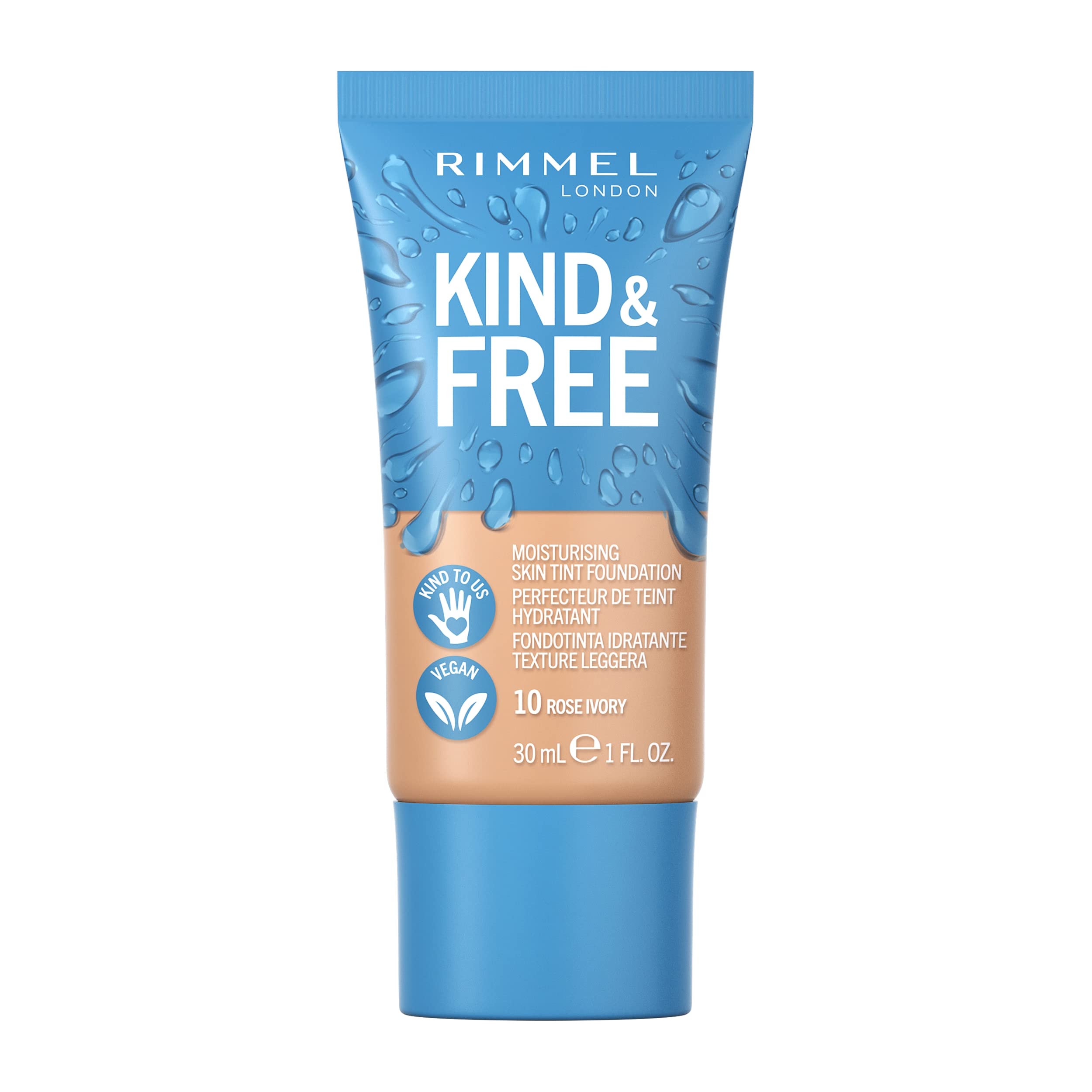 Rimmel Kind + Free Moisturising Skin Tint Foundation, Rose Ivory 10