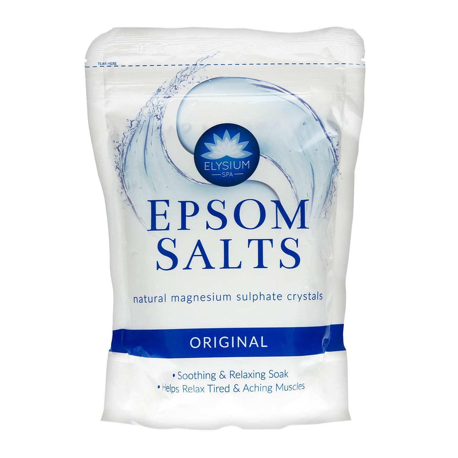 ELYSIUM SPA Natural Original Epsom Salts, White, 450 g