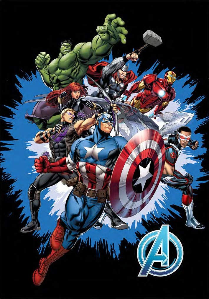 Marvel Avengers Team Kids Fleece Blanket - Multicolor - 100x140 cm