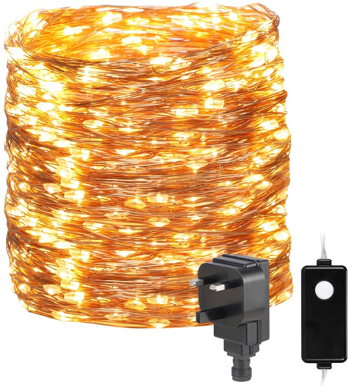 30M/98ft Fairy Lights Mains Powered-OxyLED 300 LED 8 Modes Fairy String Lights Indoor Copper String Lights for Patio Garden Home Wedding Party Decoration Warmwhite