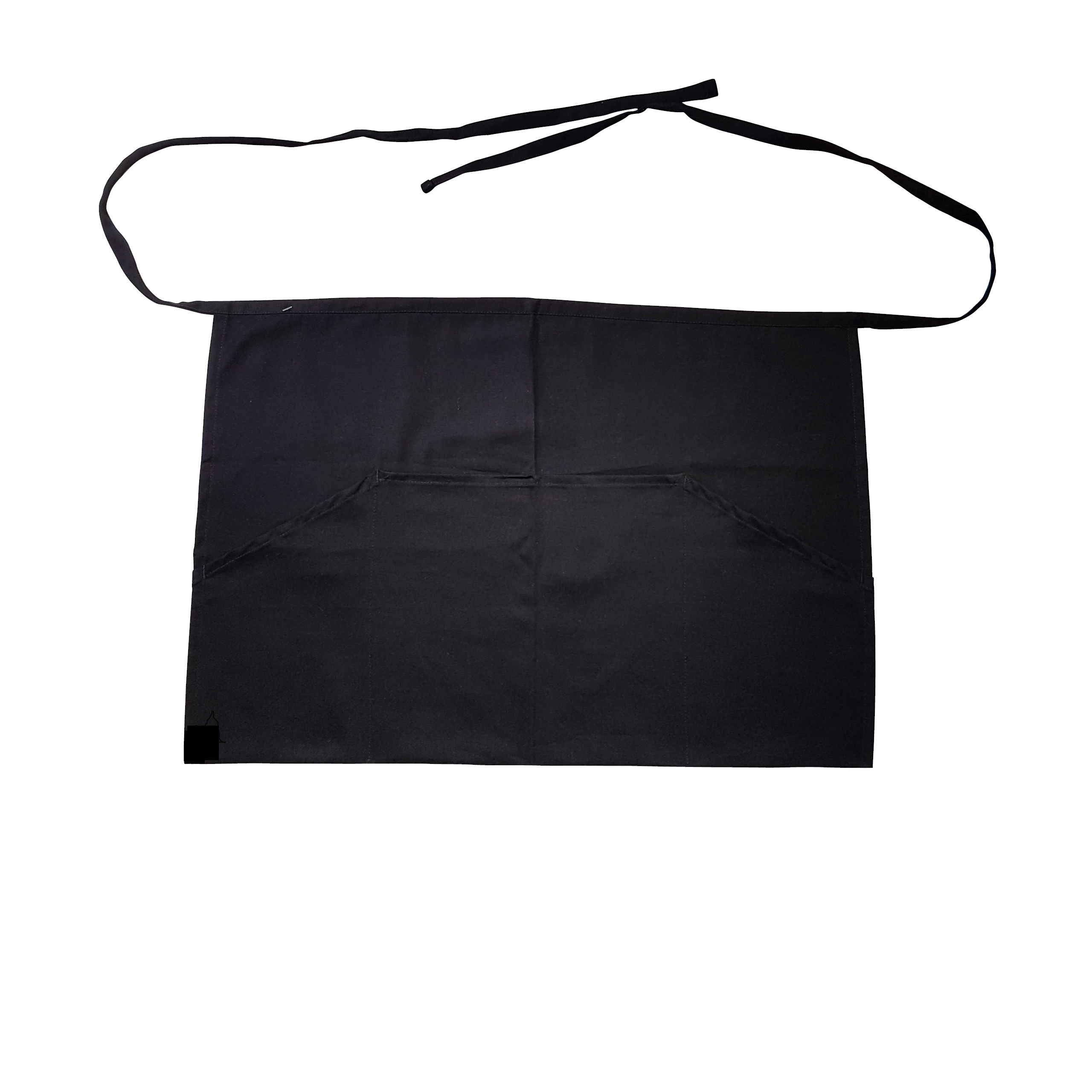 Bronta Mill Pack of 1 Waist Apron Black Short Apron Half Aprons Waitress Apron Waiter Aprons Mens Aprons Aprons for Women with Pockets for Home Kitchen Restaurant Work