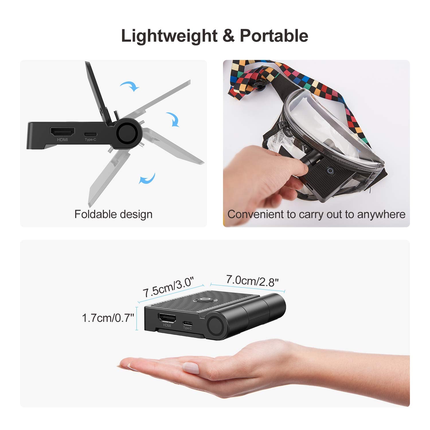 Switch TV Dock for NS Switch/Switch OLED, innoAura Switch Docking Station with Foldable and Portable Design, HDMI, Type-C and USB 3.0 Port