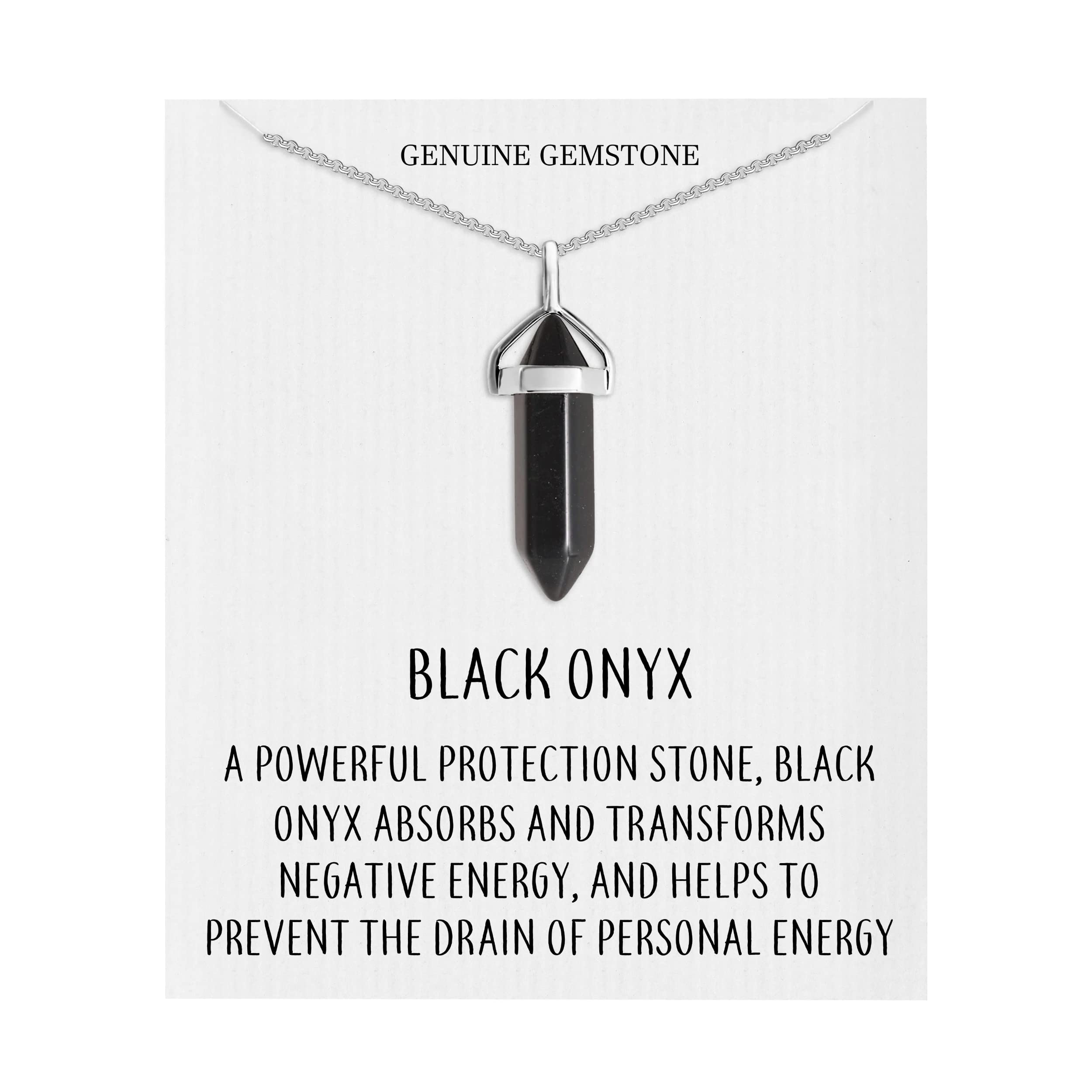 Philip Jones Black Onyx Gemstone Necklace