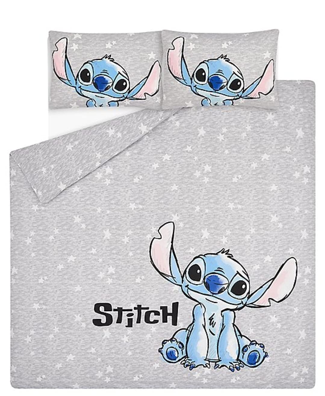 Disney Stitch Double Duvet Cover Set With Two Pillow Cover Gift New