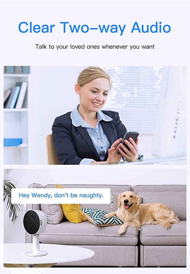 Pet Dog Cat Baby Camera with Phone App, Arenti WiFi Security Camera Indoor Nanny Cam Home IP Camera 1080P Night Vision 2-Way