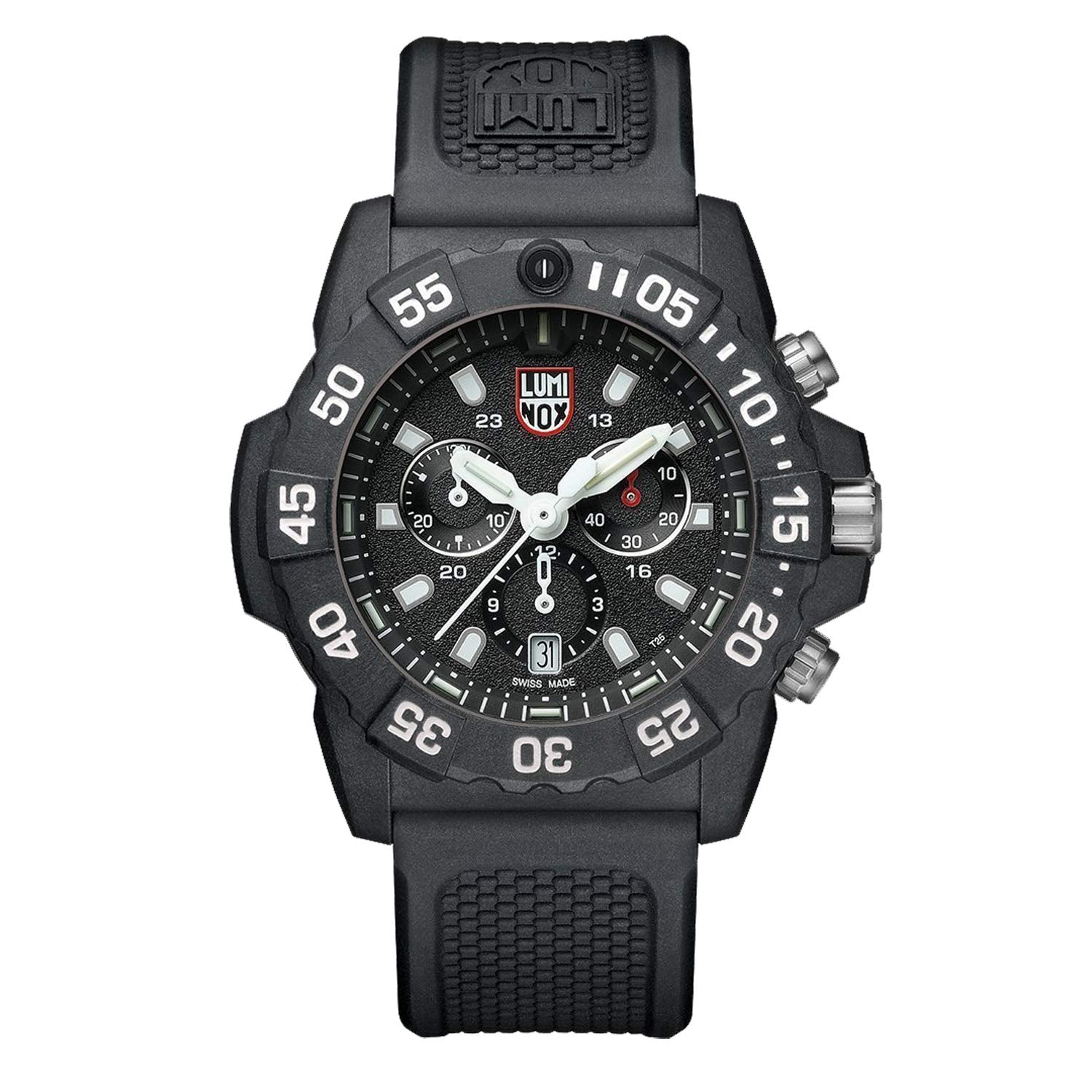 Luminox Navy Seal XS.3581 Mens Watch 45mm - Military Dive Watch in Black Date Function Chronograph 200m Water Resistant