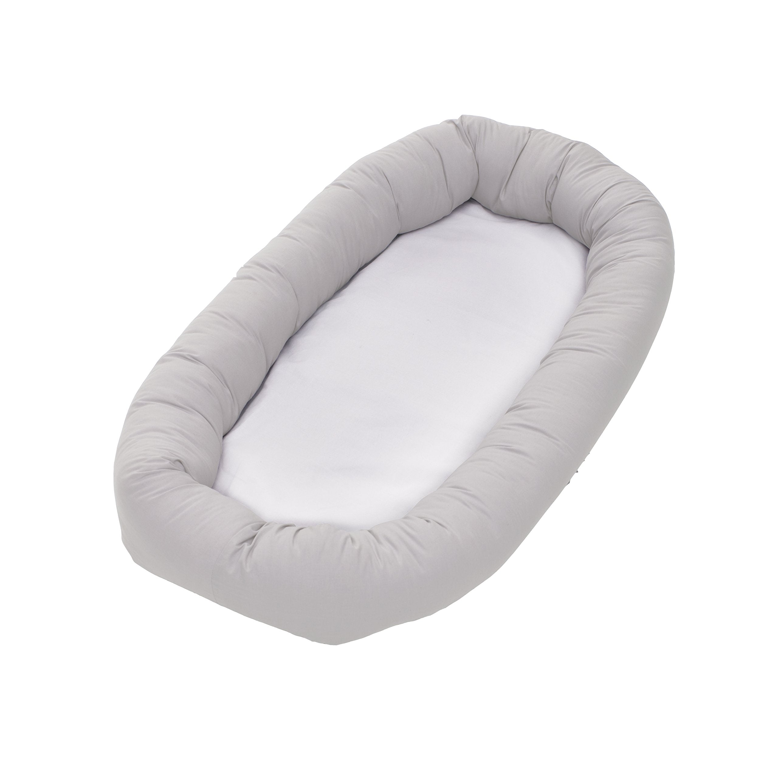 BabyDan Cuddle Nest Baby Sleep Pod Soft Grey (0 to 6 Months) Baby Lounger, Pod, Cot, Bed. Aid for Baby Sleeping.
