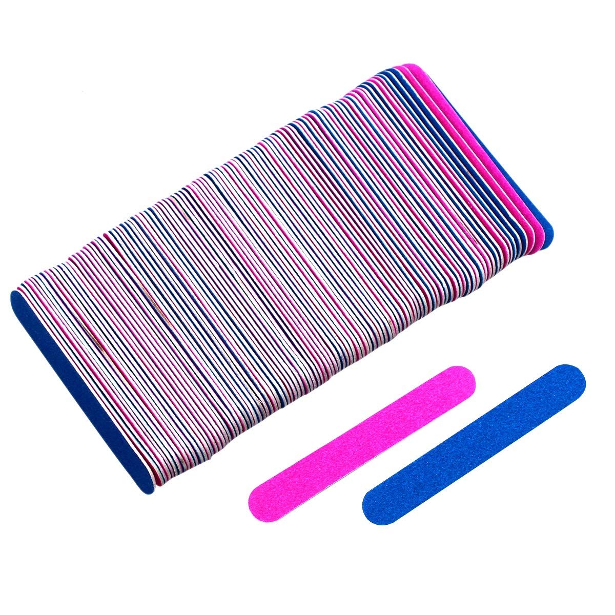 Nail Files 180/240 Grit Disposable Nail File Set 100 PC Double Sided Emery Boards for Nails Styling Tools for Home and Salon Professional Use