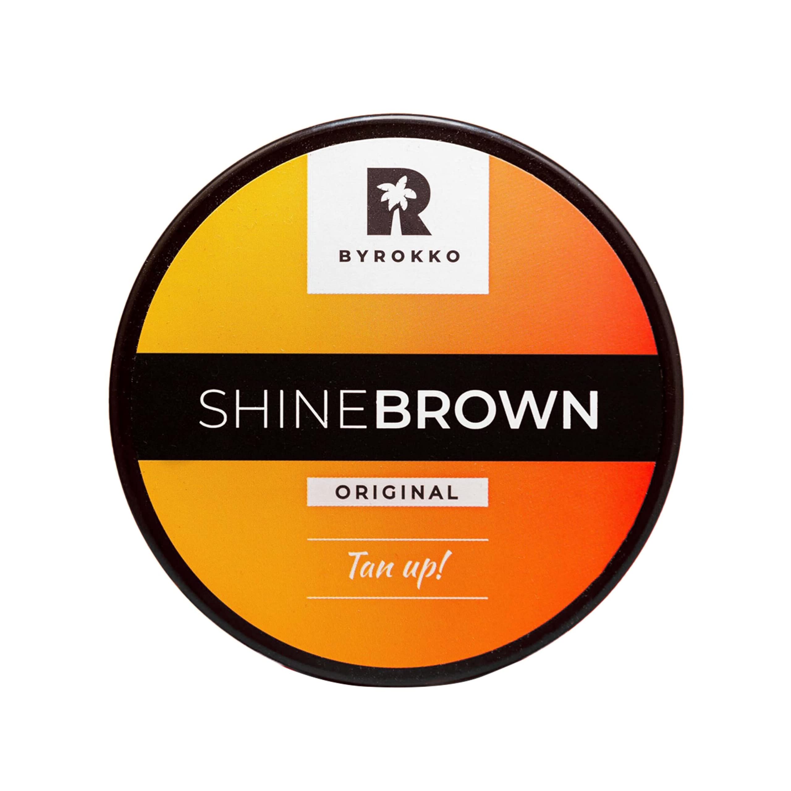 BYROKKO Shine Brown Premium Tanning Accelerator Cream (190 ml), Effective in Sunbeds & Outdoor Sun, Achieve a Natural Tan with Natural Ingredients