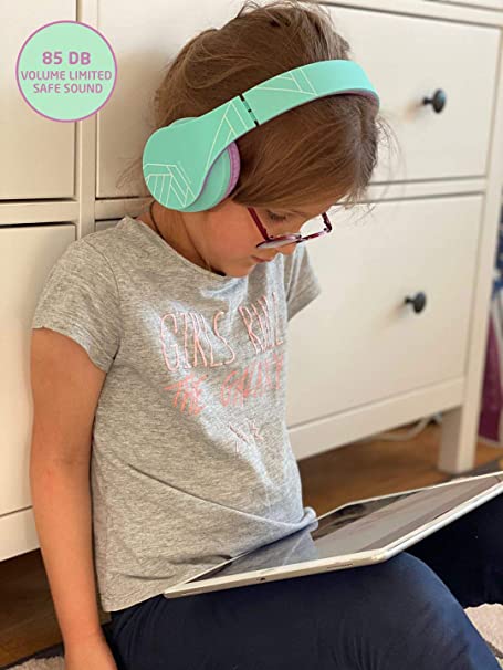 Kids Headphones, PowerLocus P2 Bluetooth Headphones for Kids with Volume Limit 85DB, Kids Wireless Headphones Over Ear with Microphone, Foldable, Carry Case, Micro SD/TF for iPhone/iPad/Laptop/PC/TV