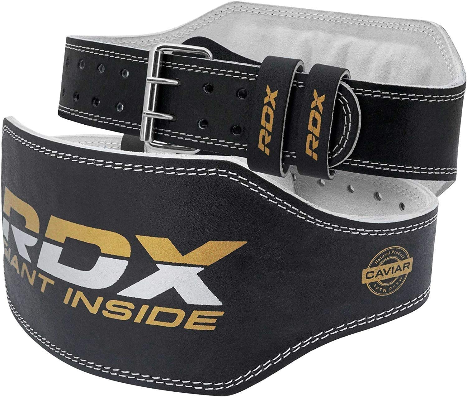 RDX Weight Lifting Belt for Fitness Gym Adjustable Leather Belt 6" Padded Lumbar Back Support Great for Bodybuilding, Powerlifting, Deadlifts Men Workout, Squats Exercise