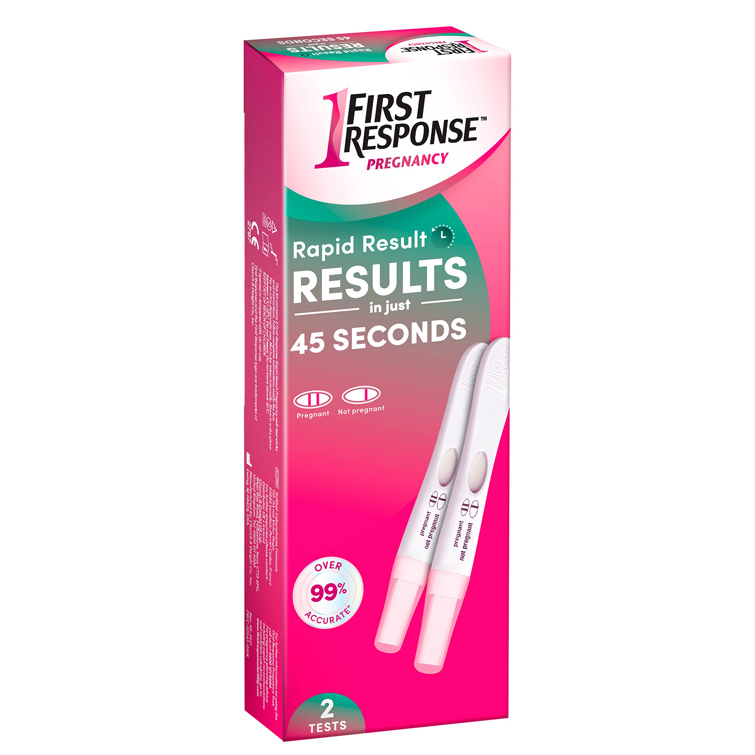 First Response Rapid Result Pregnancy Test, Pack of 2