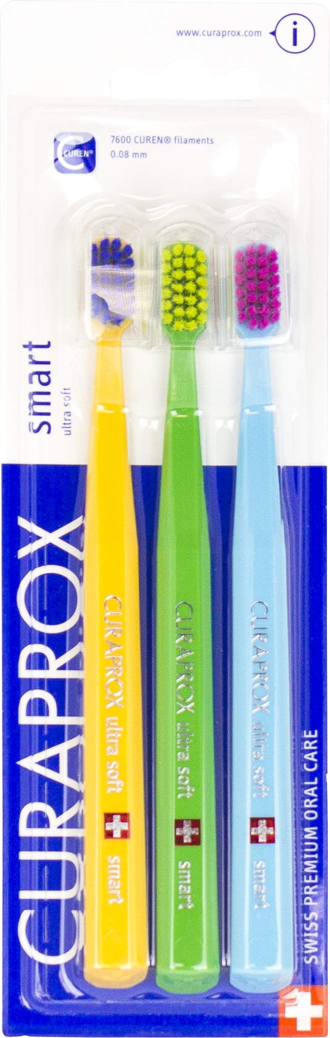 Curaprox Trio Set - Cs Smart Toothbrushes, Mixed, CSSMARTPACK
