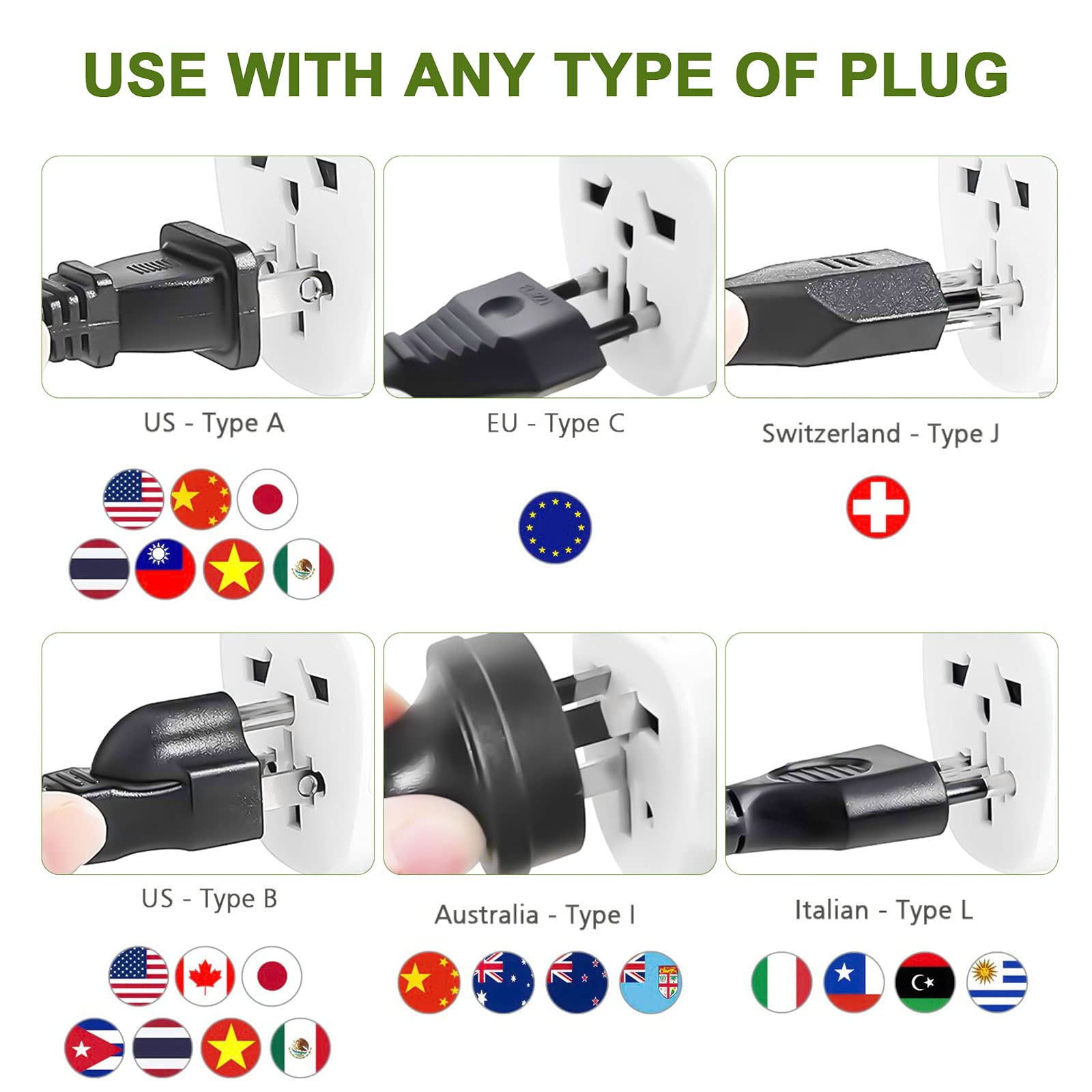 World to UK Adapter Plug, Visitor from USA/Europe/China/Australia to 3 Pin UK 10A Fuse Travel Adapter Plug, for Shaver/Toothbrush Shaver/Toothbrush/and Other Electronic Equipment