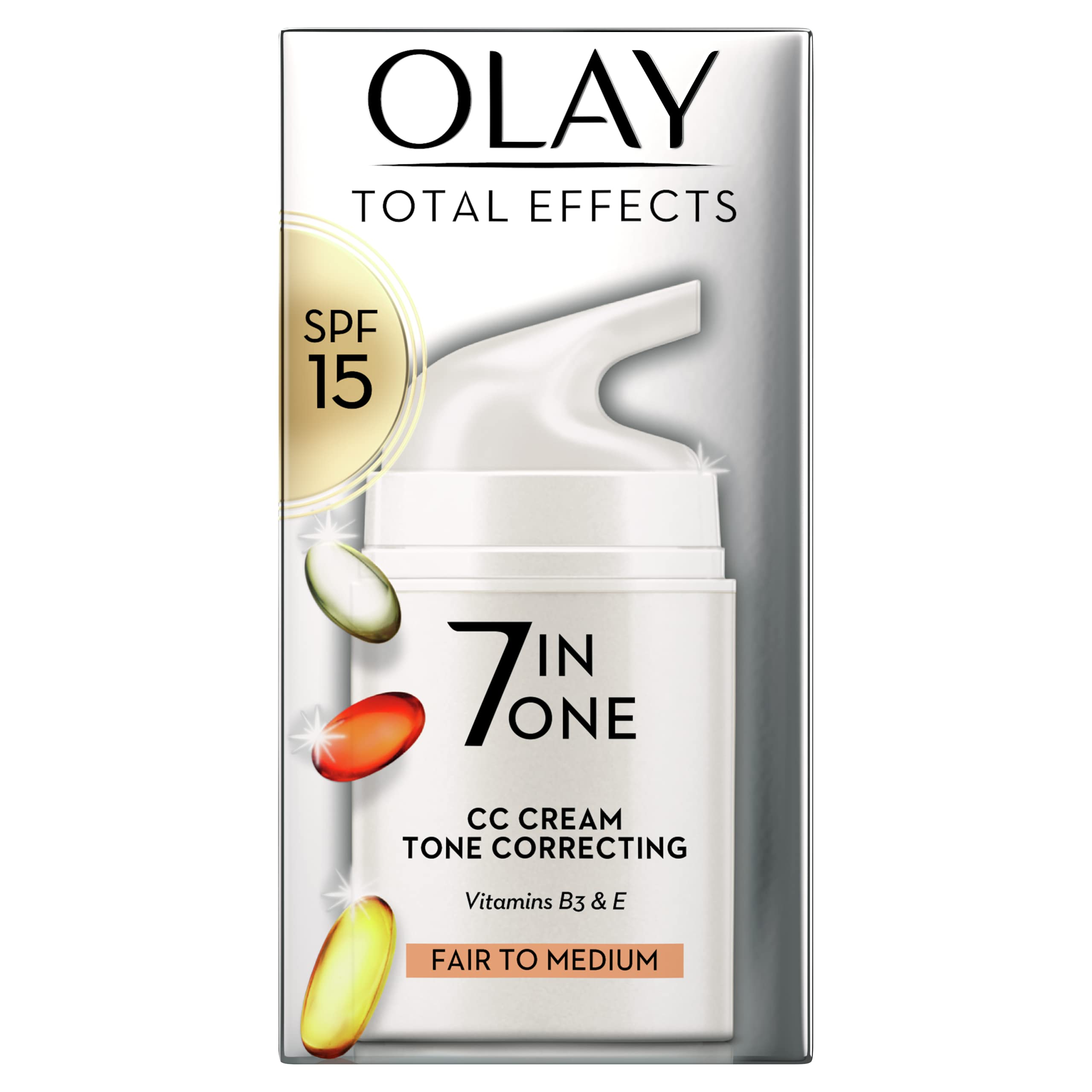 Olay Total Effects 7 in One CC Cream Complexion Corrector SPF 15 - with Glycerin and VitaNiacin - Fair to Medium, 50ml
