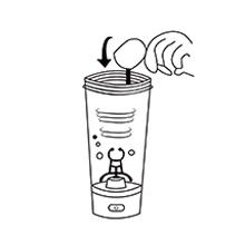 Blackube Protein Shaker - BPA Free,Tritan, 600ml 20 oz, Portable Electric Shaker Bottle, Rechargeable, Electric Blender, Suitable for Fitness People, Self Stirring Mug,Waterproof (Black)