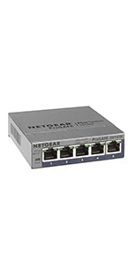 NETGEAR 8 Port Gigabit Network Switch GS108 | Ethernet Switch | Ethernet Splitter | Plug-and-Play | Silent Operation | Desktop or Wall Mount