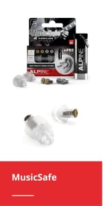 Alpine PartyPlug Ear Plugs - Safely enjoy Parties, Music Festivals and Concerts - Great music quality - Comfortable & hypoallergenic - Reusable earplugs - Transparent