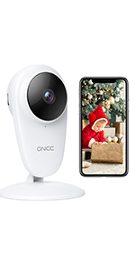 Pet Camera , Indoor Camera for Baby/Pet/Security, CCTV Camera with 2-Way Audio, Infrared Night Vision, Motion/Sound Detection, SD&Cloud Storage, APP Control(Manual Up&Down), Alexa Support，GNCC P1