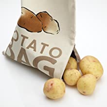 KitchenCraft Potato Bag, Canvas, Beige, 26 x 38 cm