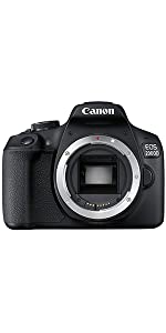 Canon EOS 2000D DSLR Camera and EF-S 18-55 mm f/3.5-5.6 IS II Lens, Black