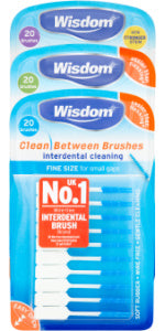 Wisdom WIS9851 Clean Between Interdental Medium Brushes, Green, Pack of 120