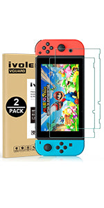 ivoler [3 Pack] Compatible with Nintendo Switch Screen Protector, [Tempered Glass] Film for Nintendo Switch - [9H Hardness] [Anti-Scratch] [Crystal Clear]