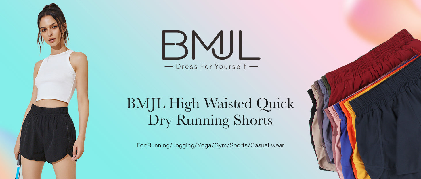 BMJL Womens Athletic Shorts High Waisted Running Shorts Workout